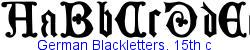 German Blackletters, 15th c   28K (2002-12-27)