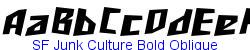 SF Junk Culture Bold Oblique - Bold weight  135K (2003-03-02)