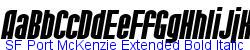 SF Port McKenzie Extended Bold Italic - Bold weight  151K (2004-08-02)