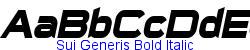 Sui Generis Bold Italic - Ultra-light weight   82K (2005-01-30)